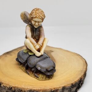 Boy Fairy On Beetle Adam Binder Vintage Fairy Kingdom